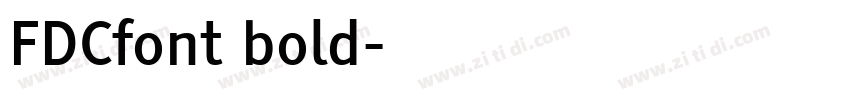 FDCfont bold字体转换